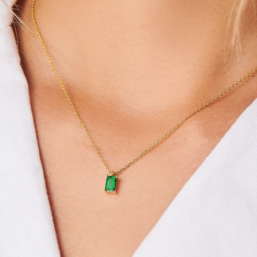 Dainty Birthday Stone Pendant