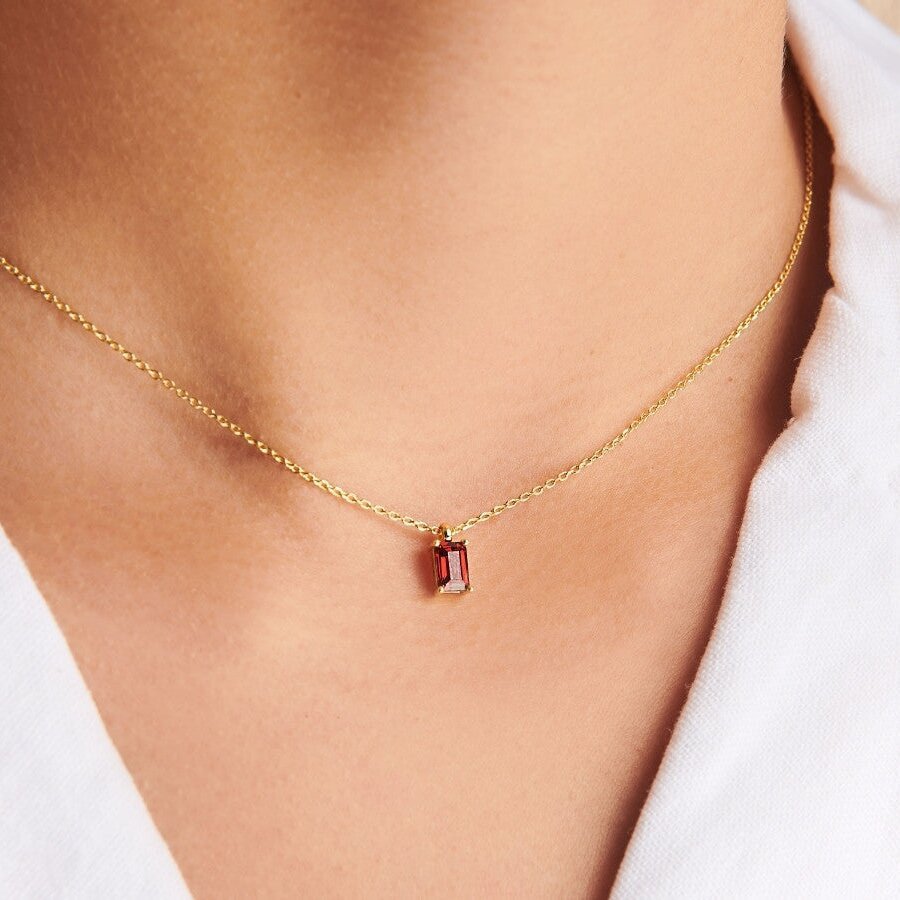 Dainty Birthday Stone Pendant