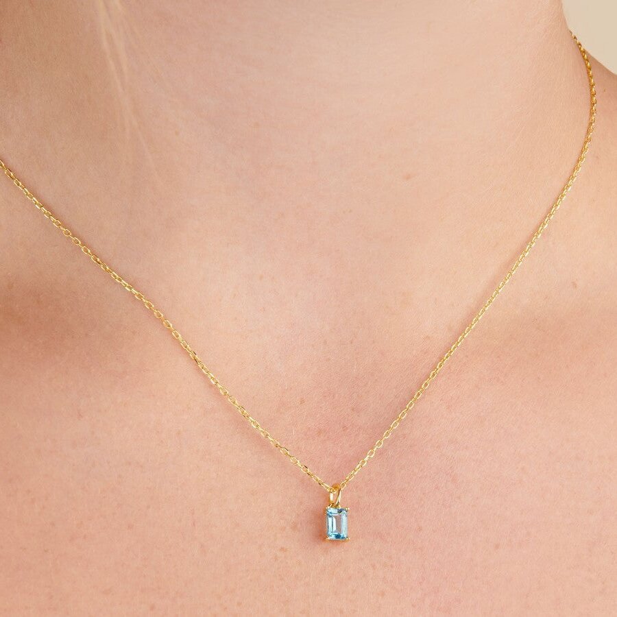 Dainty Birthday Stone Pendant